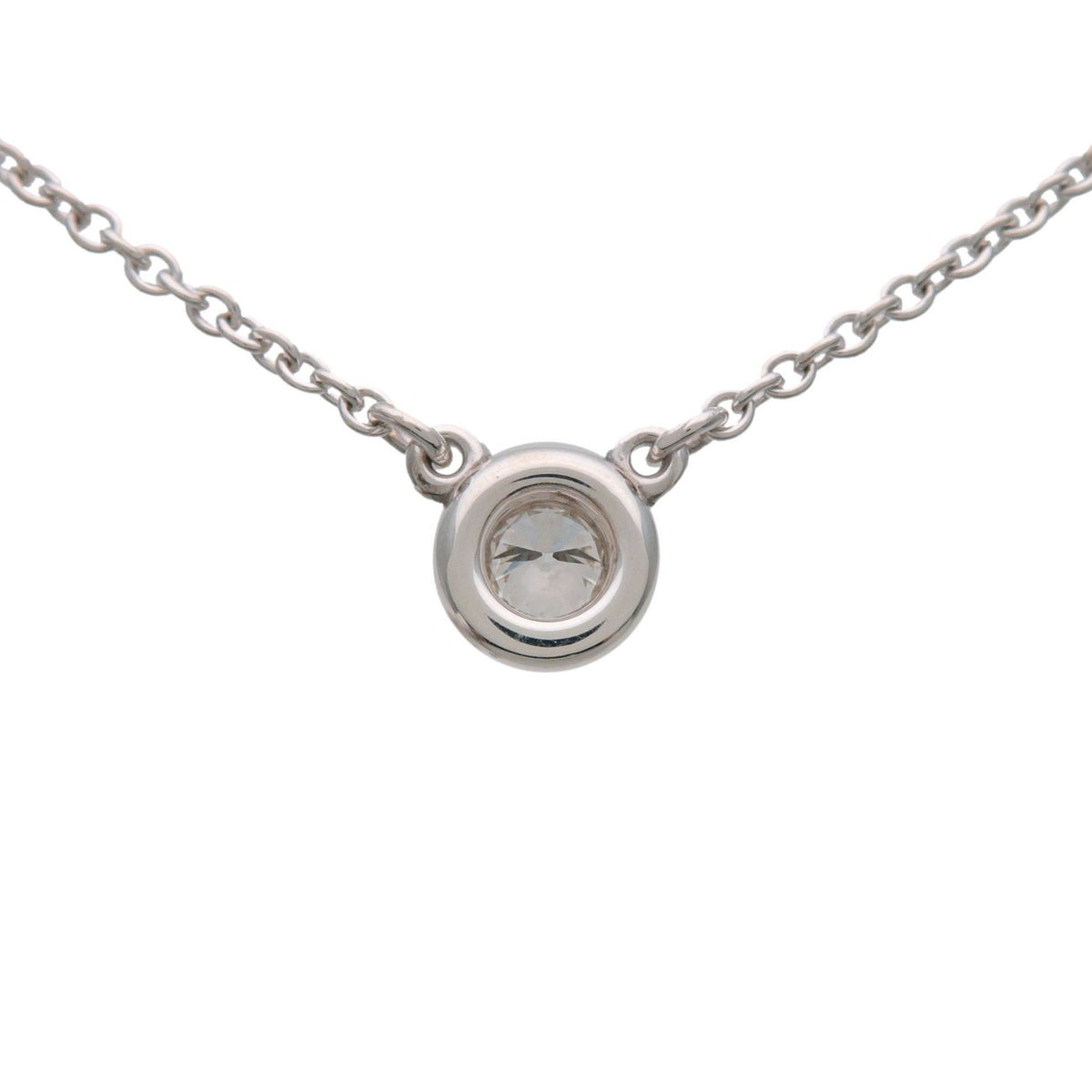 Tiffany & Co. Elsa Peretti Diamonds By The Yard Pendant Sterling Silver with Diamond, Silver, Sterling Silver, Necklace
