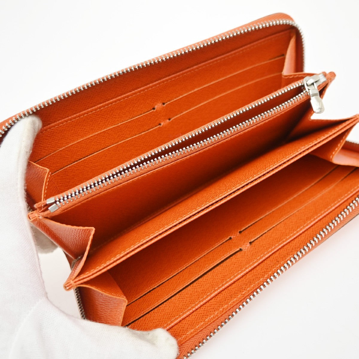 Louis Vuitton Zippy Epi Leather, Orange, Leather, Wallet