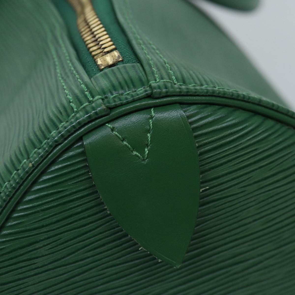 Louis Vuitton Keepall 45, Green, Leather, travel