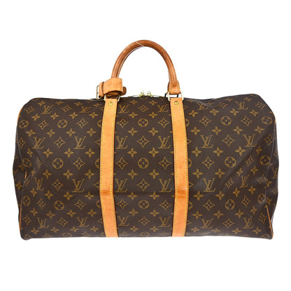 Louis Vuitton Keepall Monogram, Brown, Canvas, Travel Bag