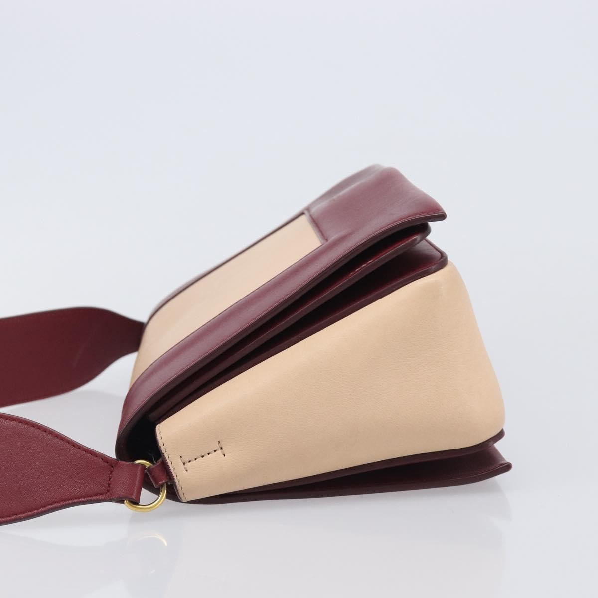 Celine Frame Leather, Beige, Leather, Shoulder Bag