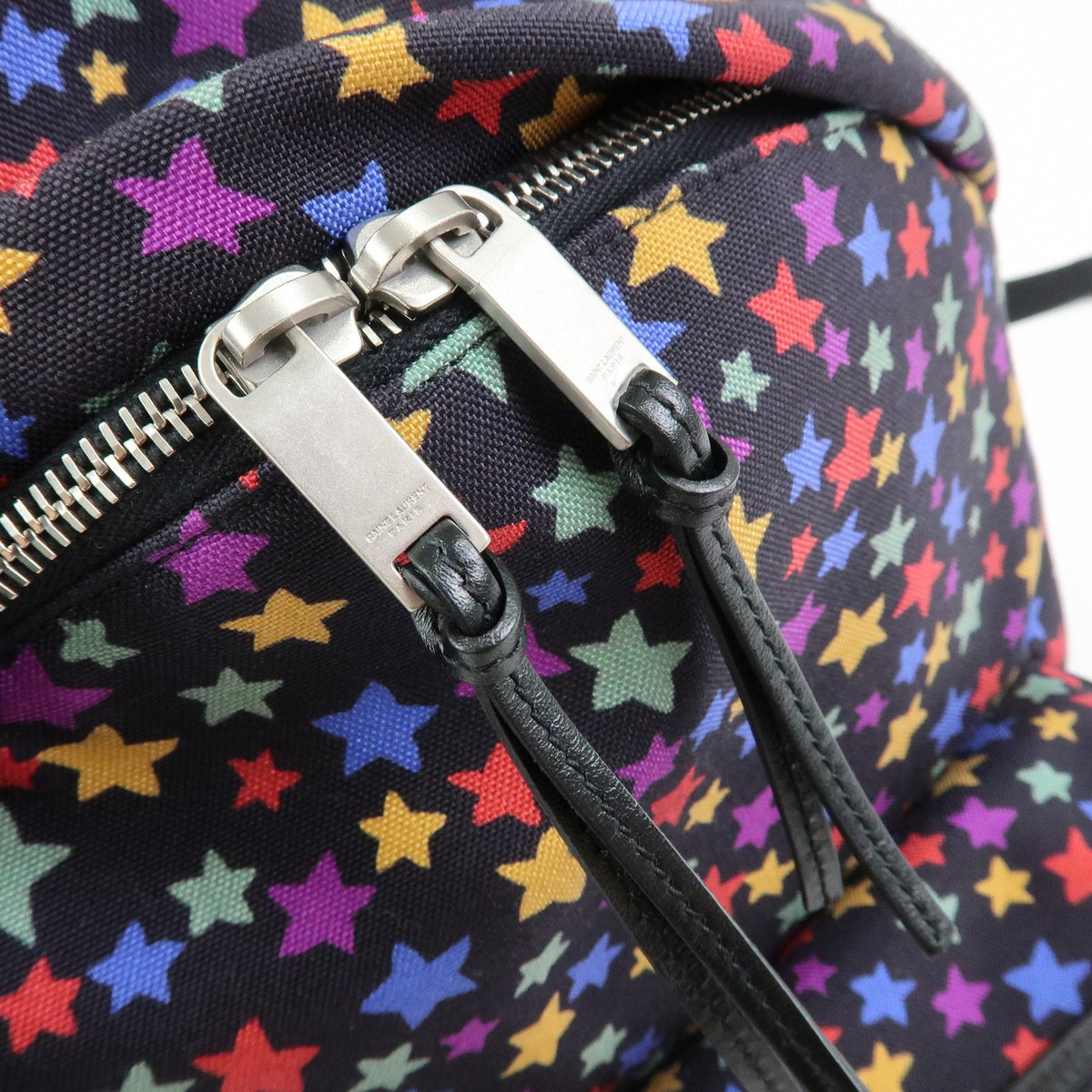 Saint Laurent City Printed Corduroy, Multicolour, Canvas, Backpack