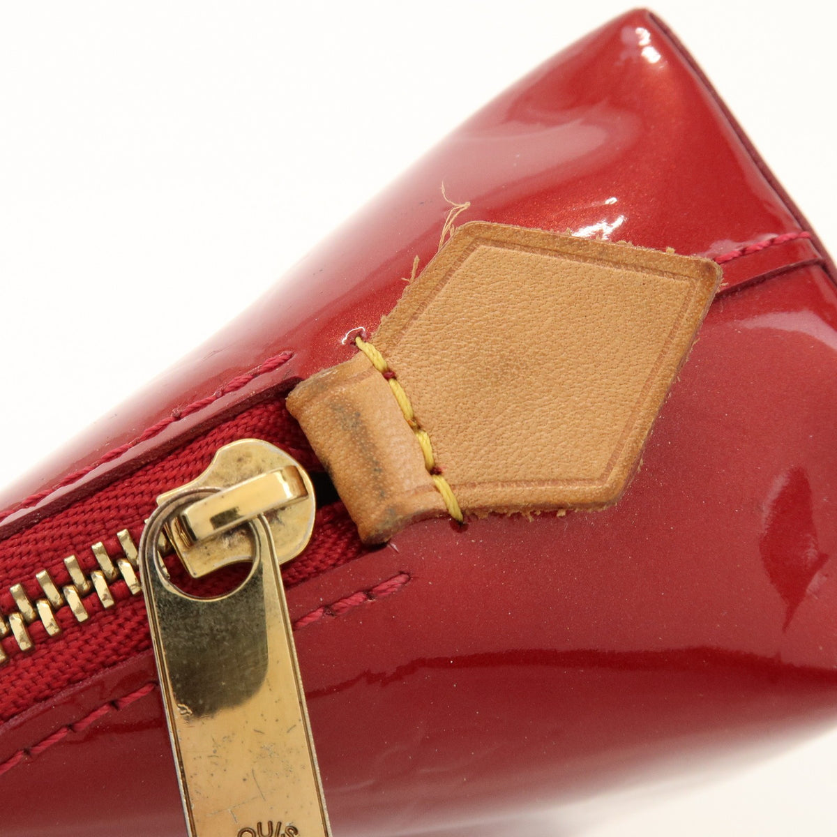 Louis Vuitton Cosmetic Monogram Vernis, Red, Patent Leather, Toiletry Case