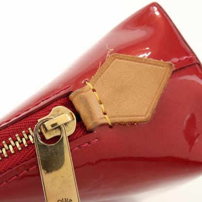 Louis Vuitton Cosmetic Monogram Vernis, Red, Patent Leather, Toiletry Case