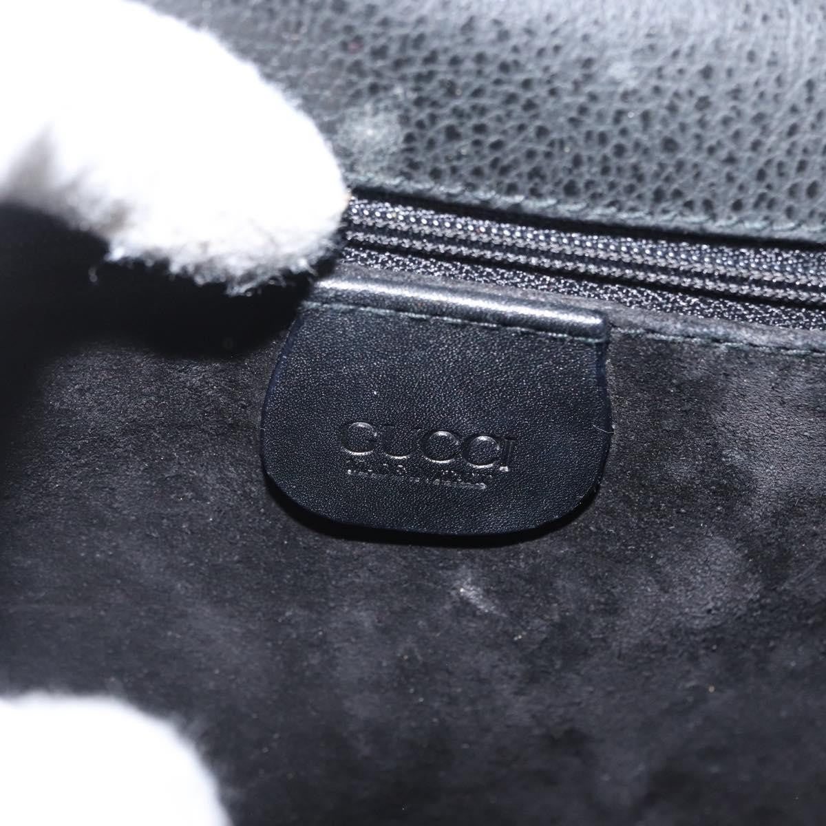 Gucci Vintage Leather, Black, Leather, Shoulder Bag