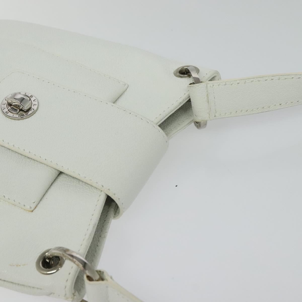 Bvlgari Vintage Leather, White, Leather, Shoulder Bag