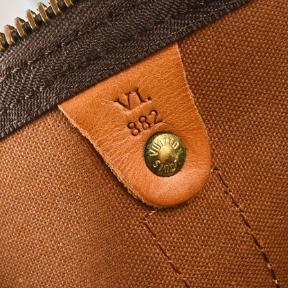 Louis Vuitton Keepall Monogram Canvas, Brown, Canvas, Travel Bag