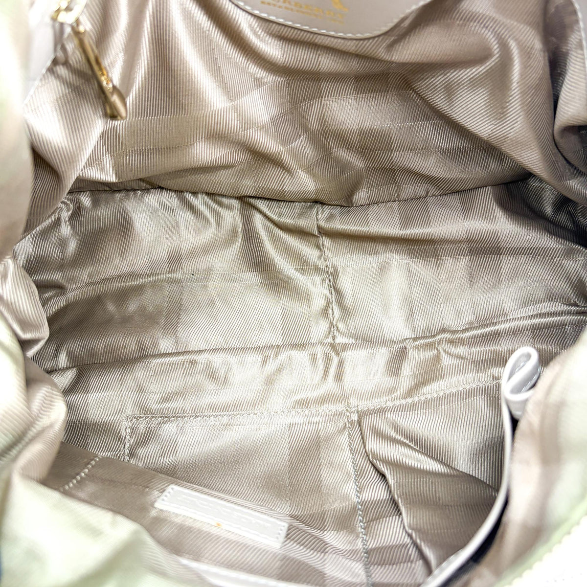 Burberry Enmore Quilted Leather, Beige, Leather, Shoulder Bag