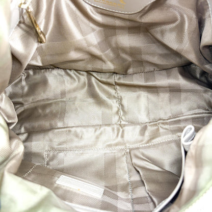 Burberry Enmore Quilted Leather, Beige, Leather, Shoulder Bag