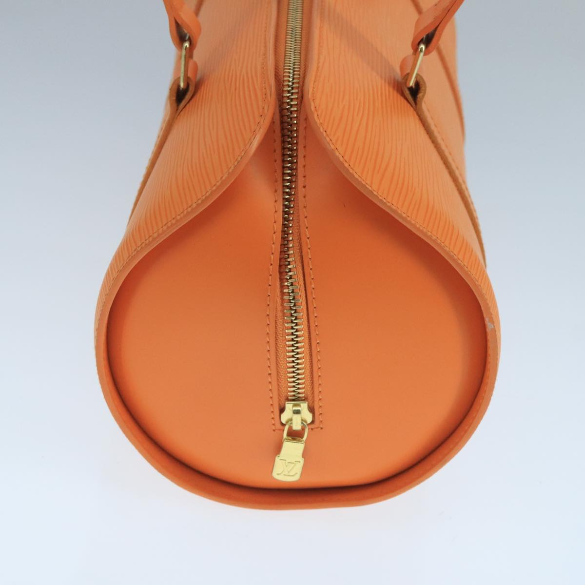 Louis Vuitton Soufflot, Orange, Leather, handbag