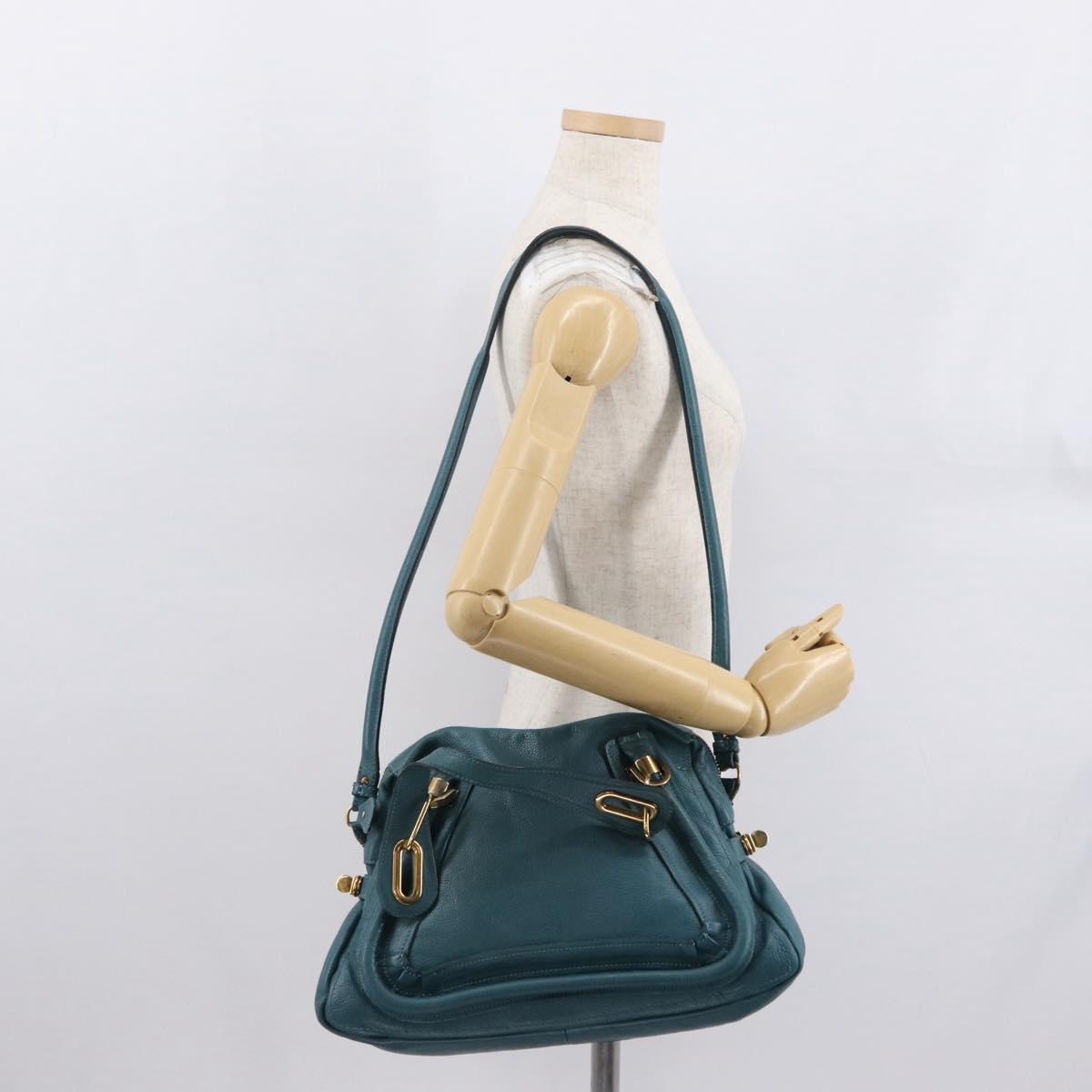 Chloe Paraty Top Handle Bag Leather, GREEN, LEATHER, Shoulder bag