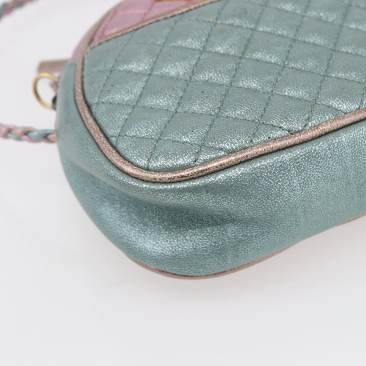 Gucci Trapuntata Camera Lambskin, Blue, Leather, Shoulder Bag