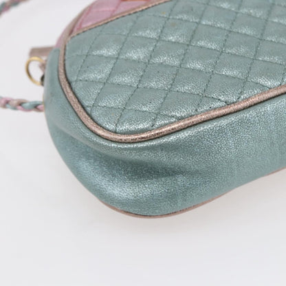 Gucci Trapuntata Camera Lambskin, Blue, Leather, Shoulder Bag