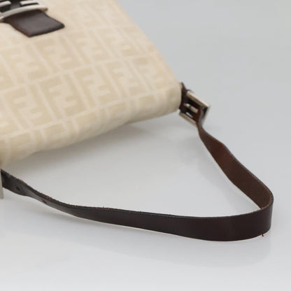 Fendi Mamma Baguette, Beige, Canvas, shoulder