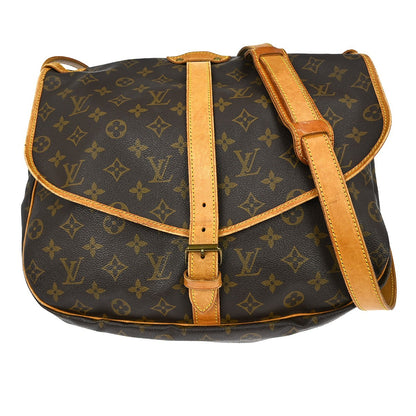 Louis Vuitton Saumur Monogram Canvas, Brown, Canvas, Shoulder Bag
