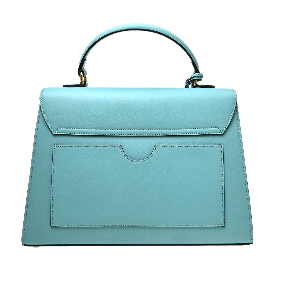 Gucci Padlock Top Handle Leather, Blue, Leather, Handbag