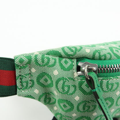 Gucci Children's Belt Printed GG Coated Canvas, Green, Canvas, Handbag