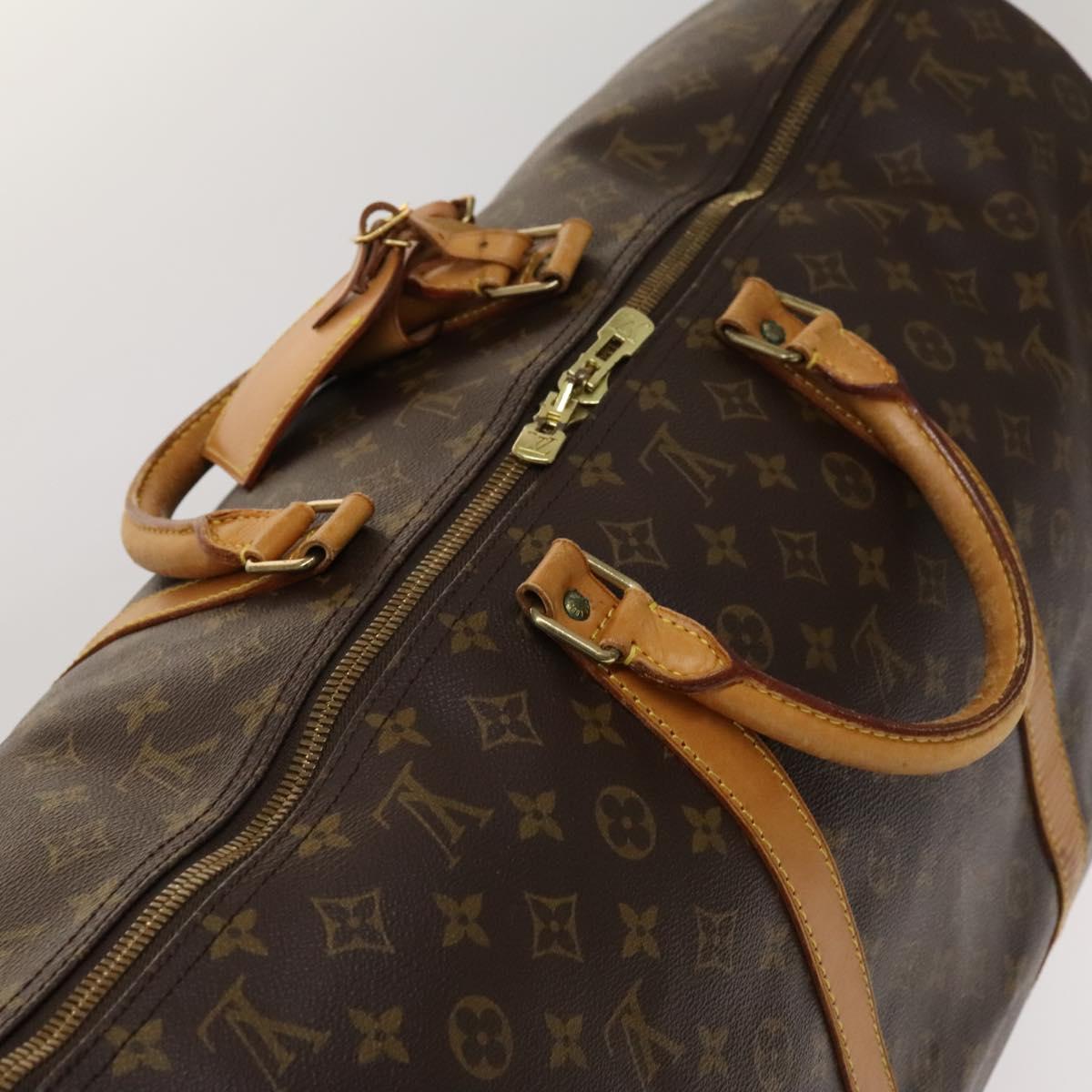 Louis Vuitton Keepall 60, Brown, Canvas, travel