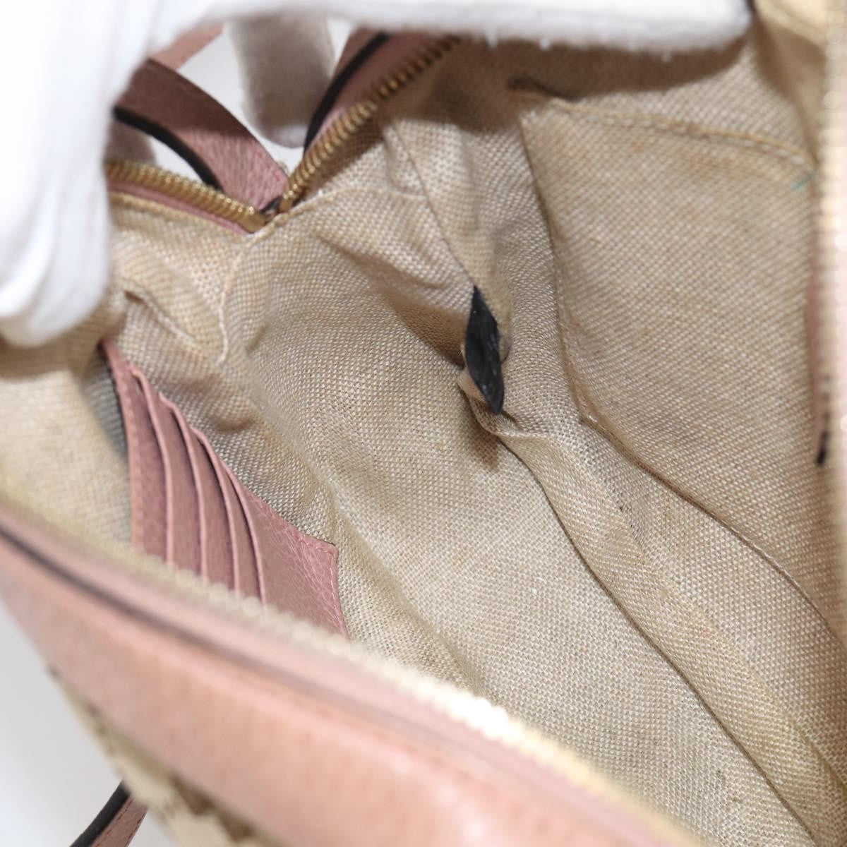 Gucci Bree Disco GG Canvas with Leather, Beige, Canvas, Crossbody Bag