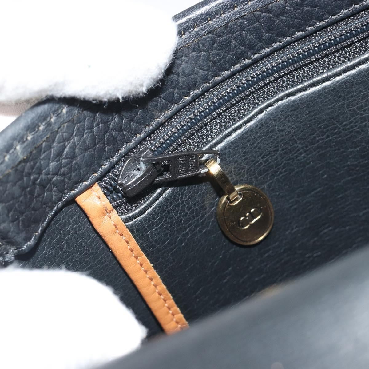 Christian Dior Vintage CD Flap Leather, Black, Leather, Shoulder Bag