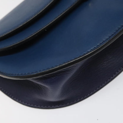 Chloe Georgia Shoulder Bag Leather, Blue, Leather, Shoulder Bag