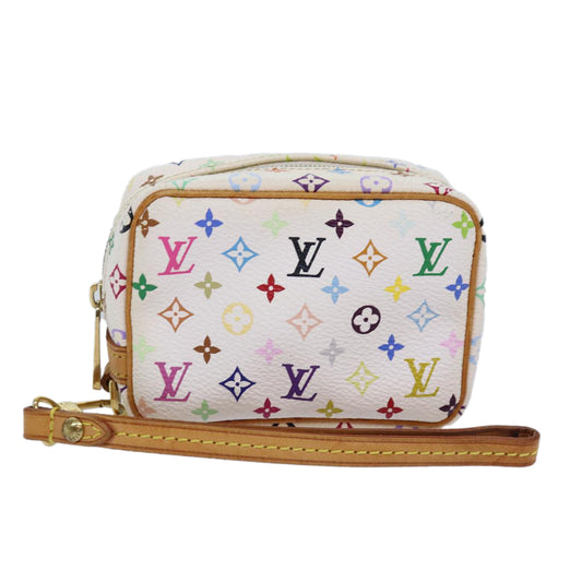 Louis Vuitton Wapiti, White, Canvas, clutch