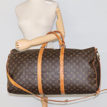 Louis Vuitton Keepall Bandoulière 60, Brown, Canvas, travel