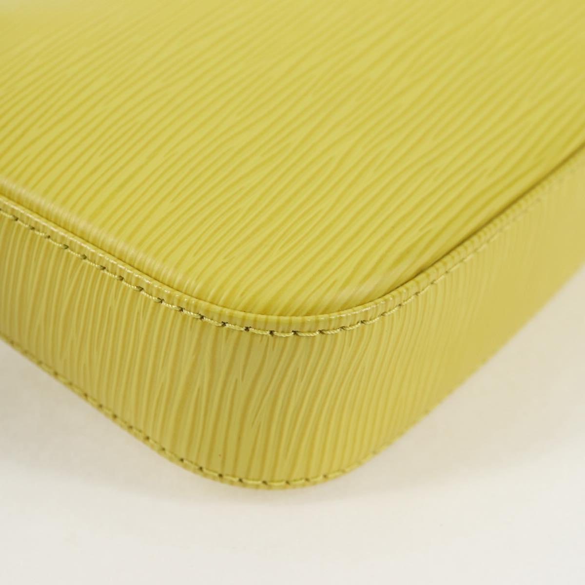 Louis Vuitton Pochette Accessoire, Yellow, Leather, clutch