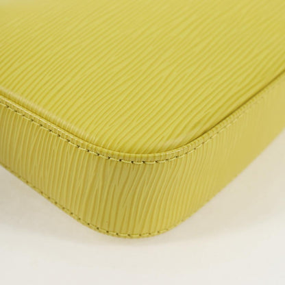 Louis Vuitton Pochette Accessoire, Yellow, Leather, clutch