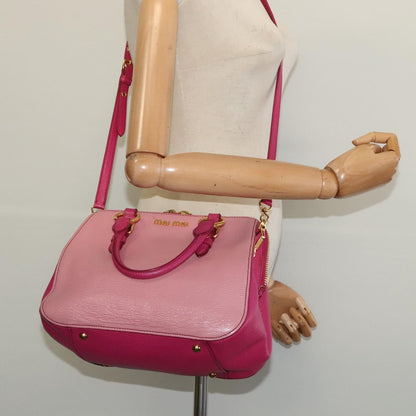 Miu Miu Madras, Pink, Leather, handbag