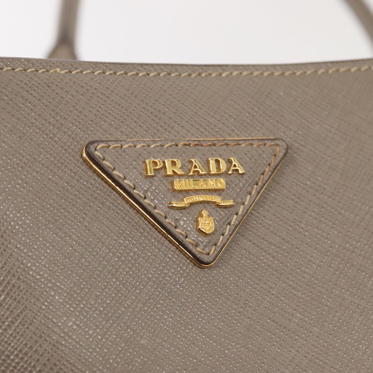 Prada Saffiano, Beige, Leather, handbag