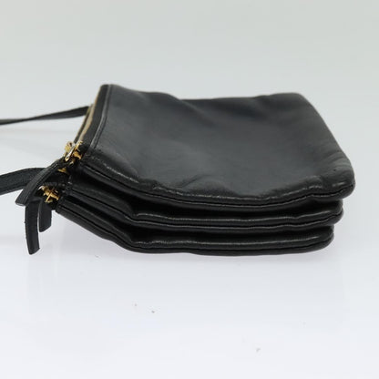 Céline Trio, Black, Leather, shoulder