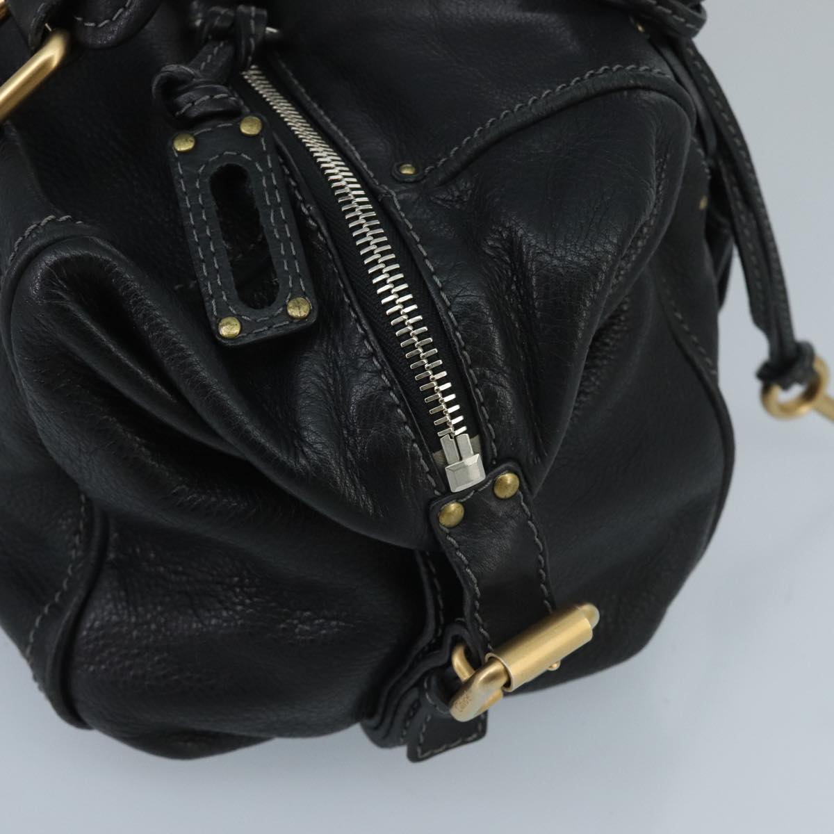 Chloé Paddington, Black, Leather, handbag