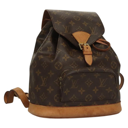 Louis Vuitton Montsouris MM, Brown, Canvas, backpack