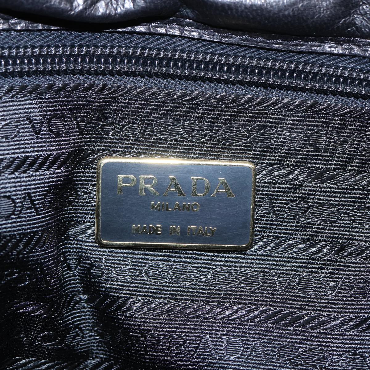 Prada, Black, Leather, handbag