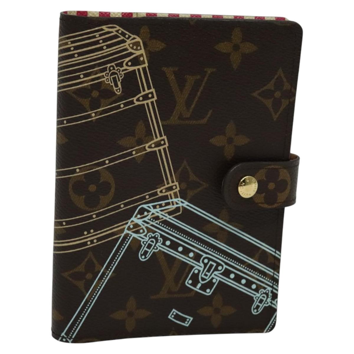Louis Vuitton Agenda PM, Brown, Canvas, wallet