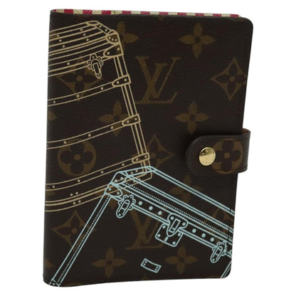 Louis Vuitton Agenda PM, Brown, Canvas, wallet
