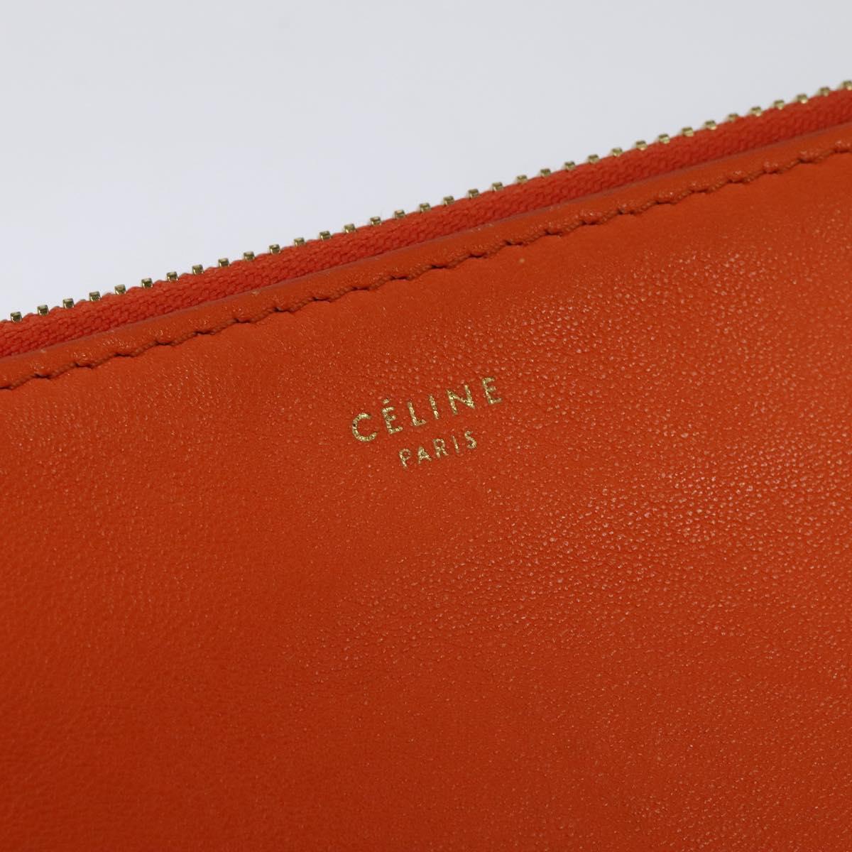 Céline Trio, Orange, Leather, shoulder