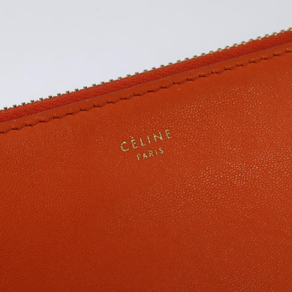 Céline Trio, Orange, Leather, shoulder