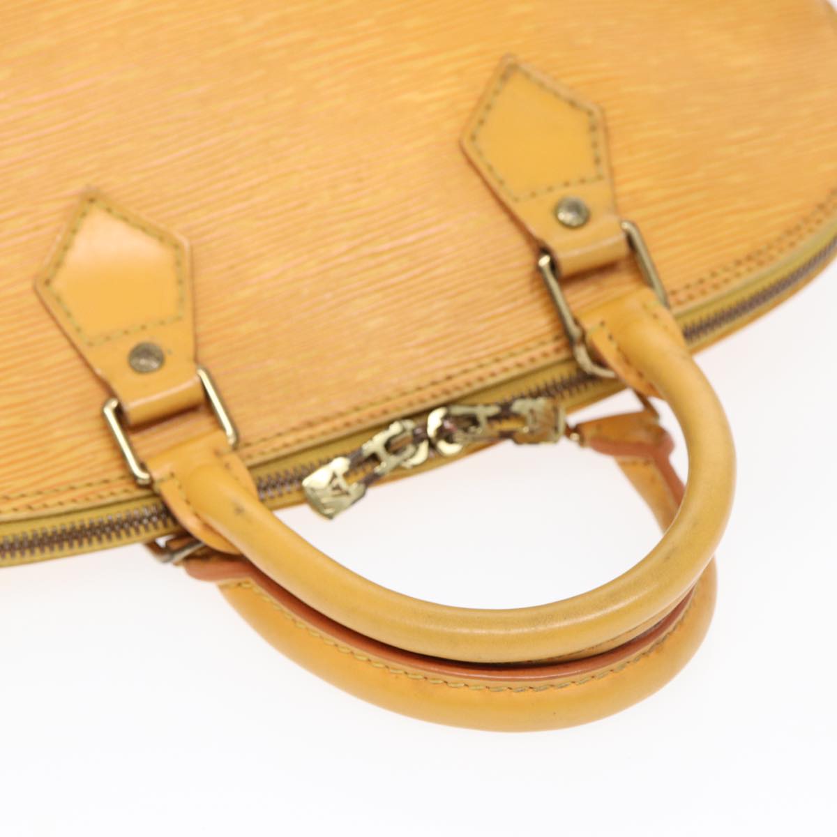 Louis Vuitton Alma, Yellow, Leather, handbag