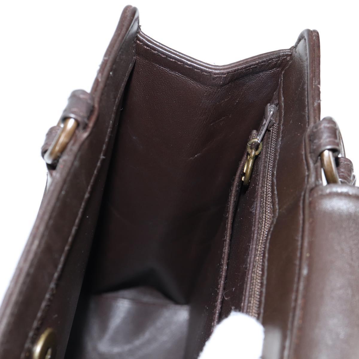 Chanel Coco Mark, Brown, Leather, handbag
