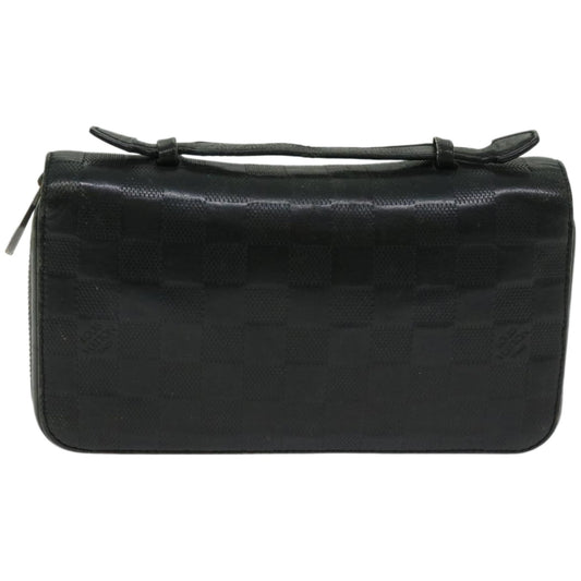 Louis Vuitton Zippy XL, Black, Leather, wallet