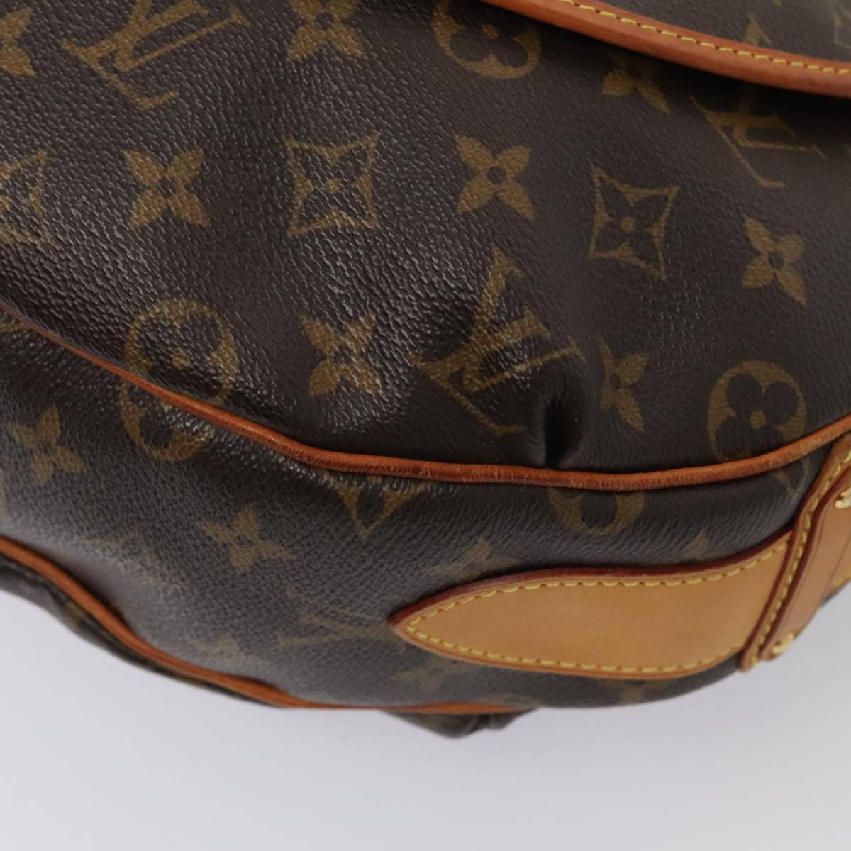 Louis Vuitton Tulum, Brown, Canvas, shoulder