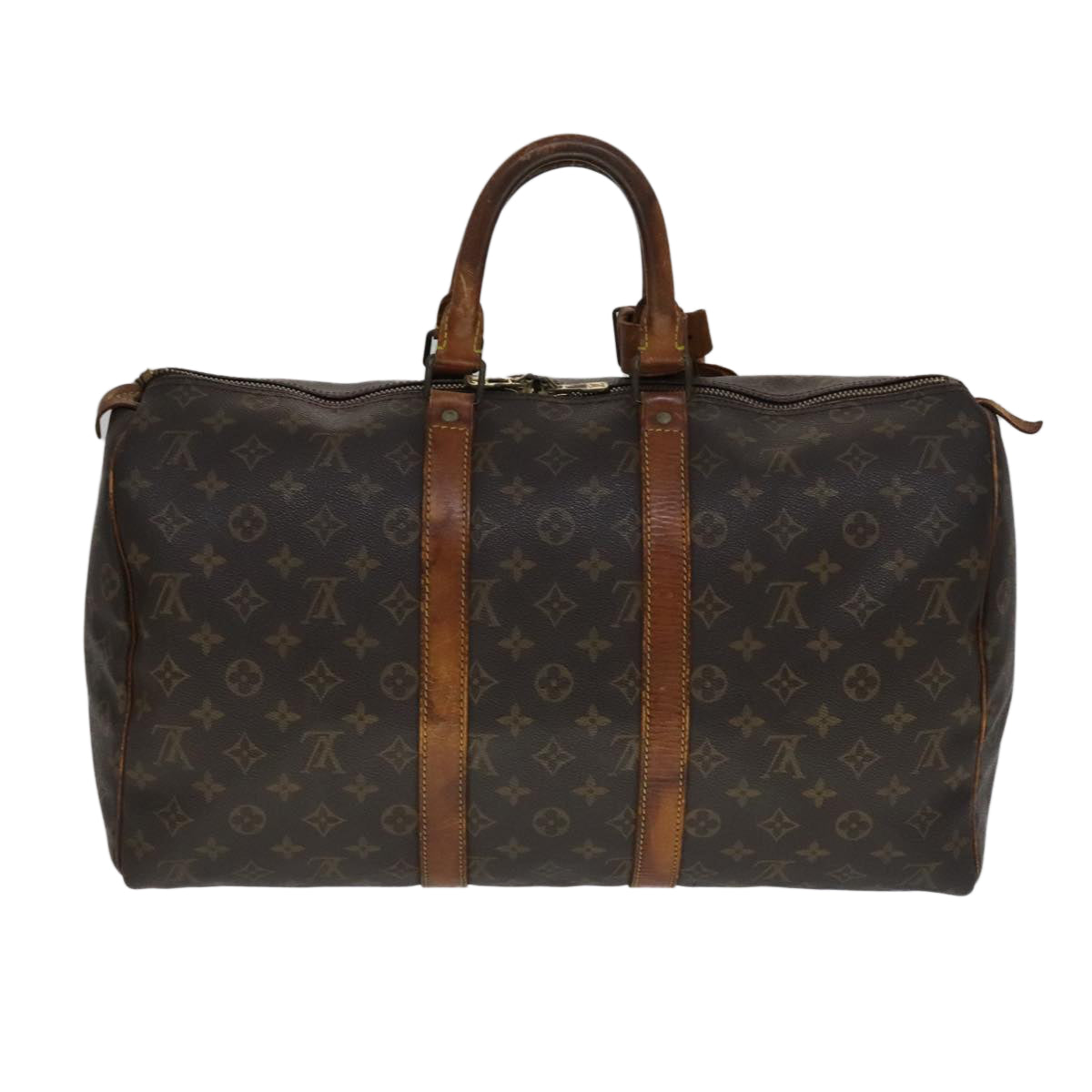 Louis Vuitton Keepall 45, Brown, Canvas, travel