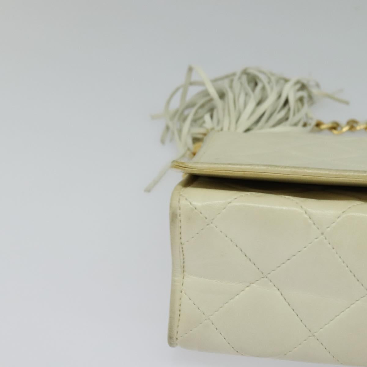 Chanel Camera, White, Leather, clutch