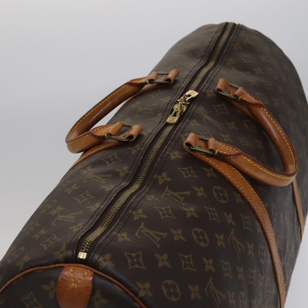 Louis Vuitton Keepall 60, Brown, Canvas, travel