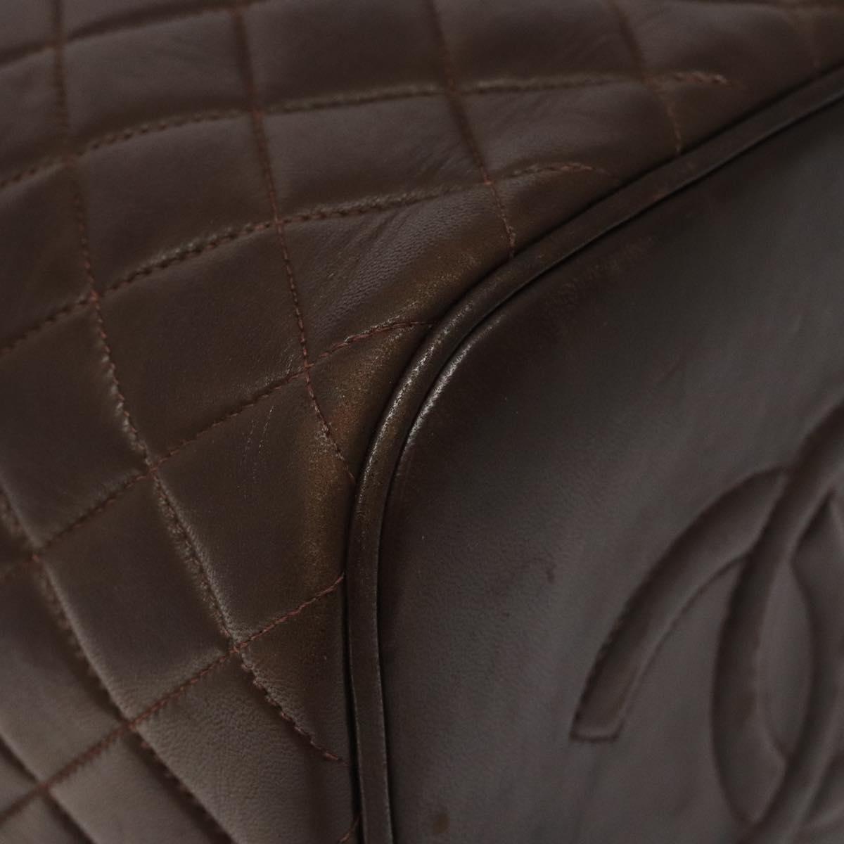 Chanel Vanity, Brown, Leather, clutch
