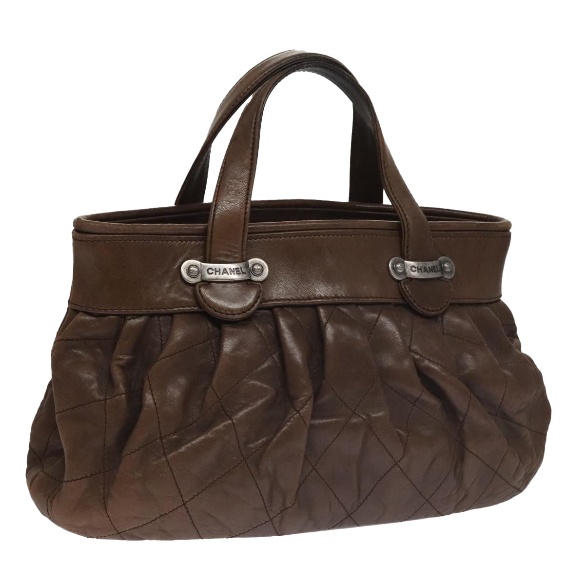 Chanel, Brown, Leather, handbag