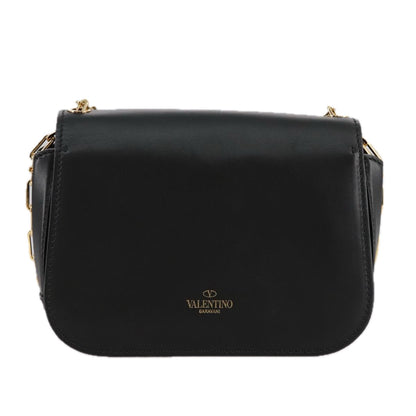 Valentino Garavani, Black, Leather, shoulder
