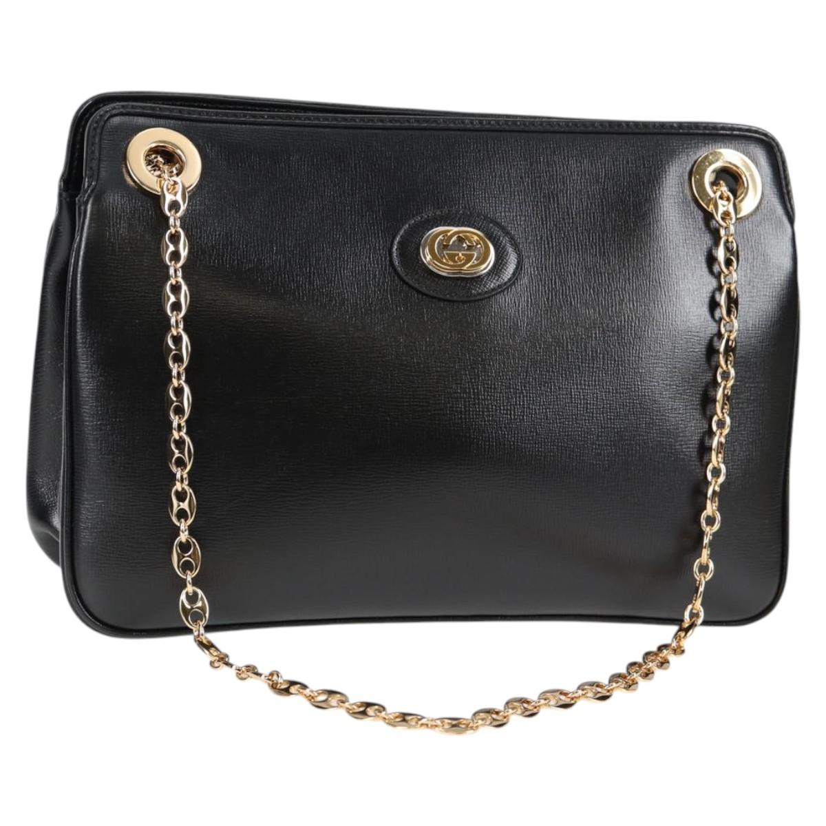 Gucci Marina, Black, Leather, shoulder